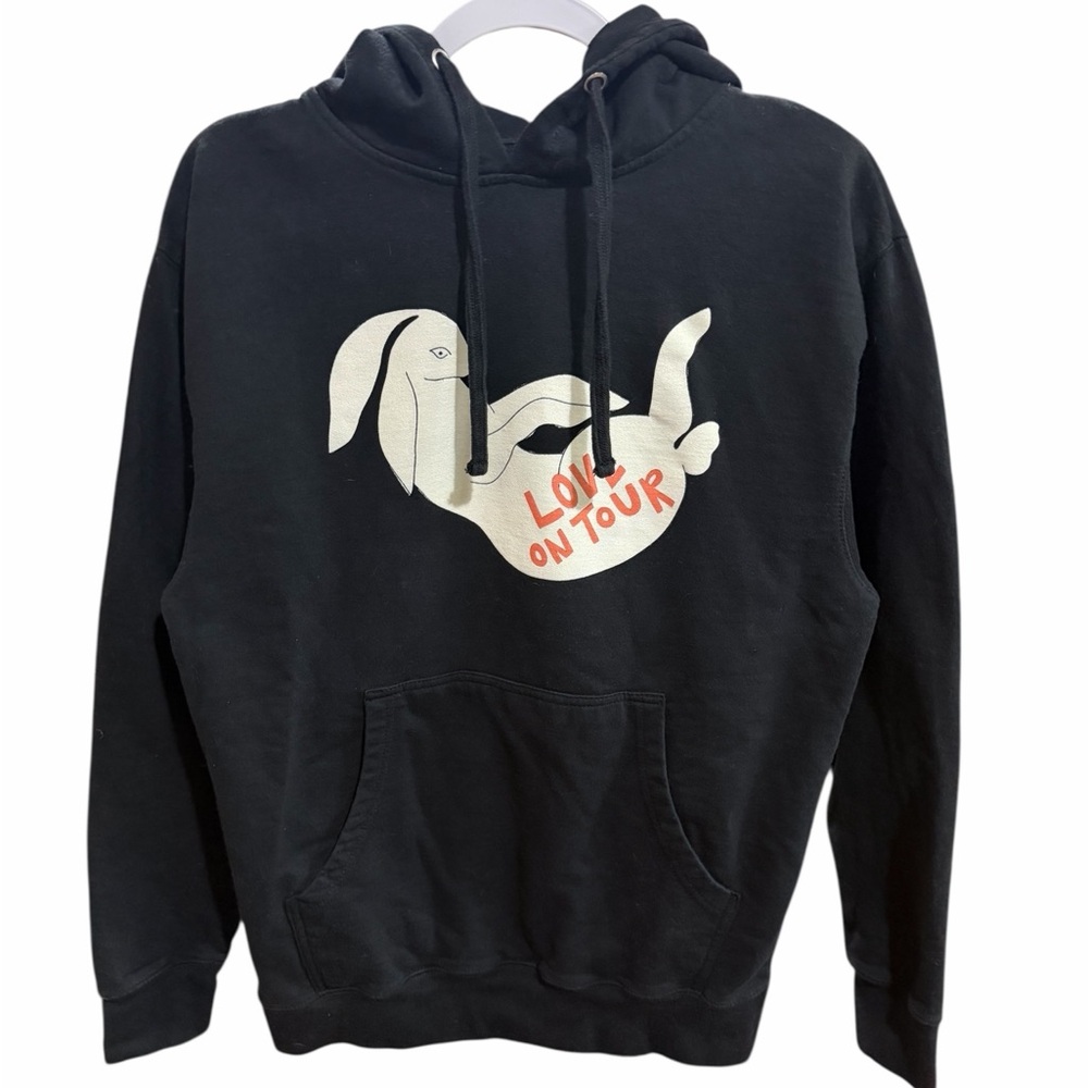 Harry Styles Love on Tour Hoodie Rabbit Bunny Black Unisex Size Medium